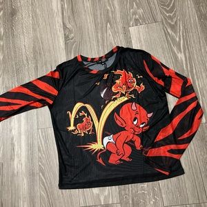🚨Trendy devil mesh shirt🚨